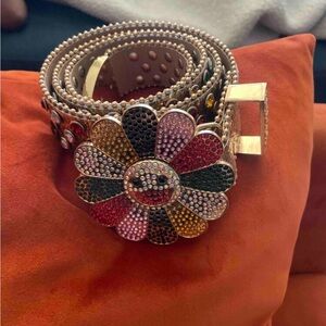 Crystal Flower Multicolor Belt